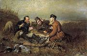 Vasily Perov The Hunters at Rest oil painting on canvas